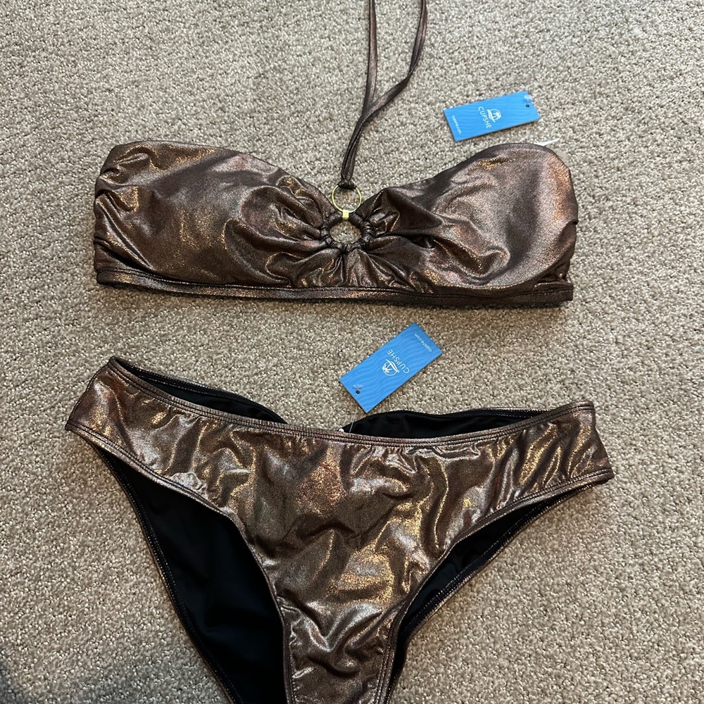Metallic Brown Bikini Set